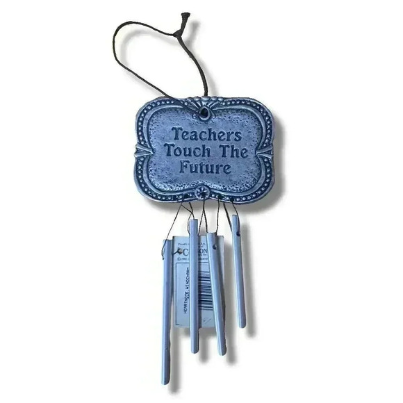 🌟 Windcharms by Carson Teacher Appreciation Wind Chime Inscribed Hanging Decor 🌟 - Picture 1 of 3